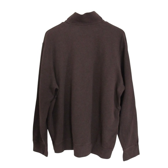 Polo Ralph Lauren Mens Brown Quarter Zip Knit Pullover XL Long Sleeves Classic - Picture 7 of 11